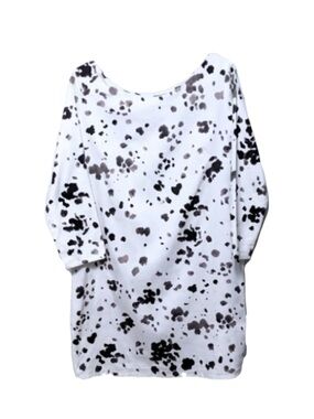 ZMF Splatter Art Cotton Long Sleeve Tunic Top M/L